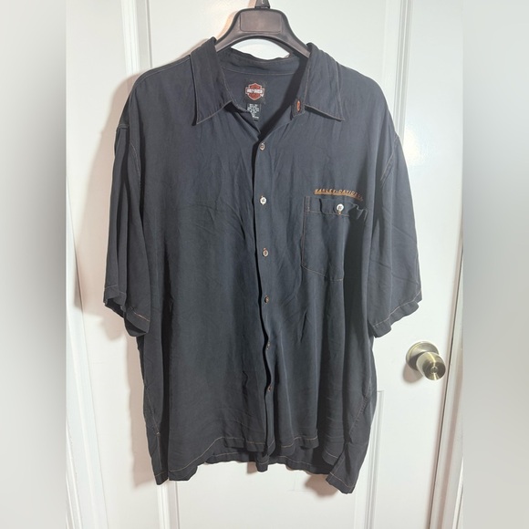 HARLEY DAVIDSON 100% silk shirt, size XXL 
great condition!! - Picture 1 of 8